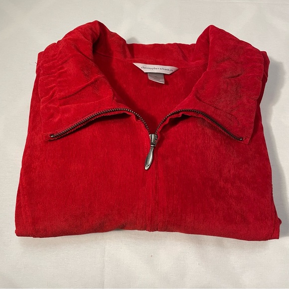 Christopher & Banks Women’s Lightweight Corduroy Jacket Zip Up Sz XL Colour Red - Picture 17 of 17